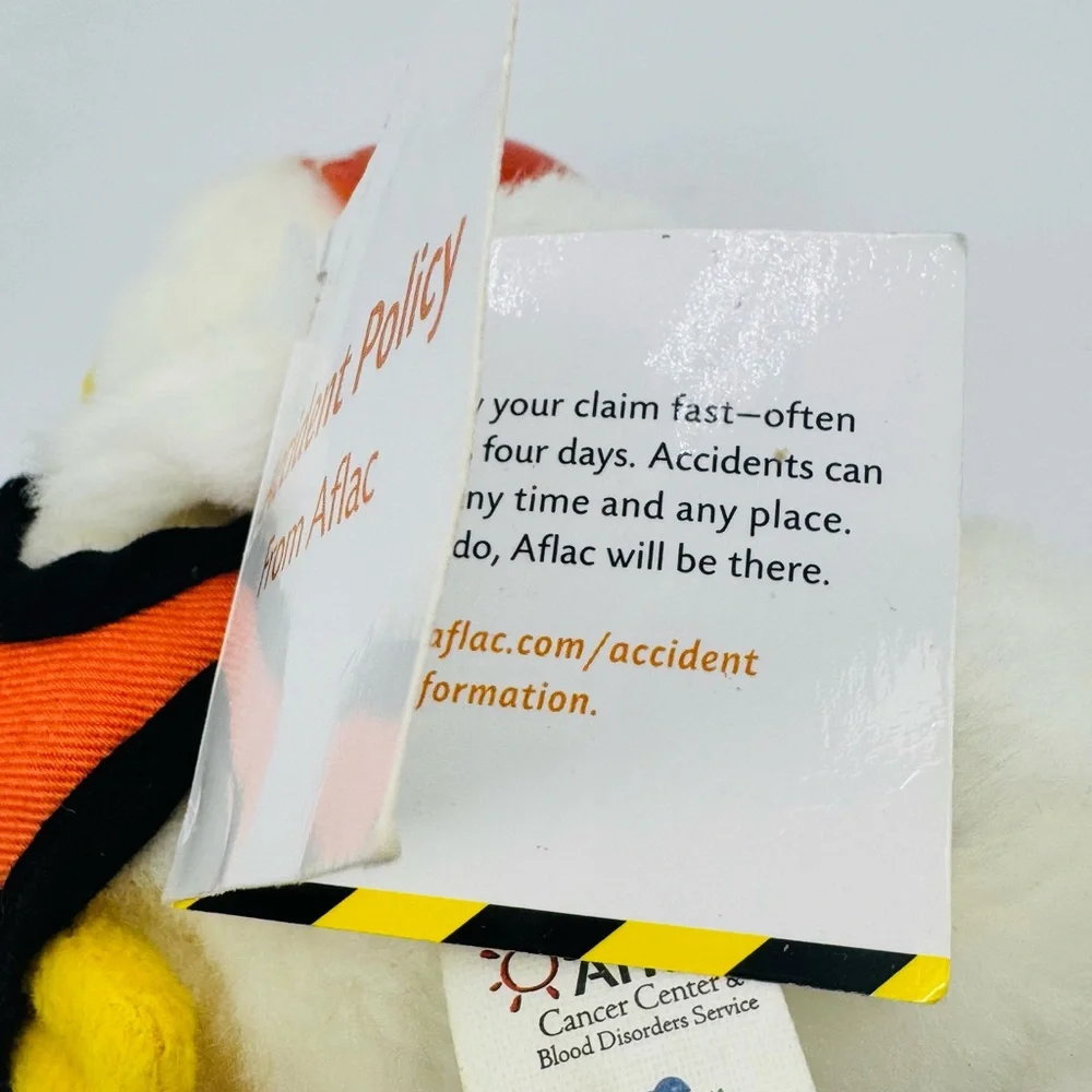 AFLAC INSURANCE TALKING PLUSH Construction Worker Hard Hat Vest DUCK 6